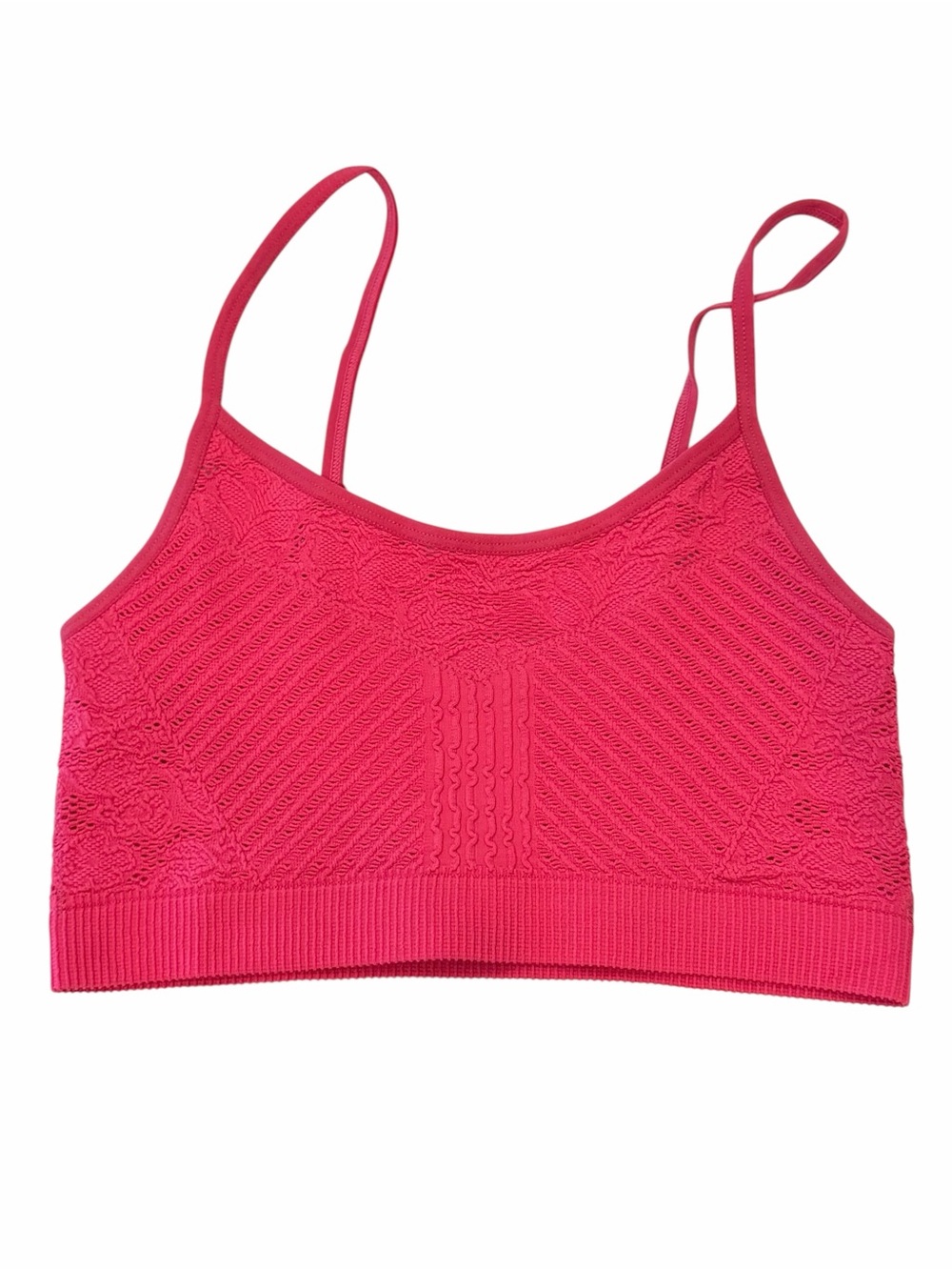 Colsie Bralette Bra Hot Pink Wireless Comfy Cami Top Stretch NWOT‎ Small Straps